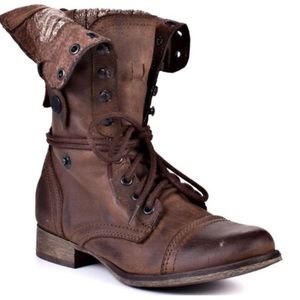 Steve Madden Brown Combat Boots